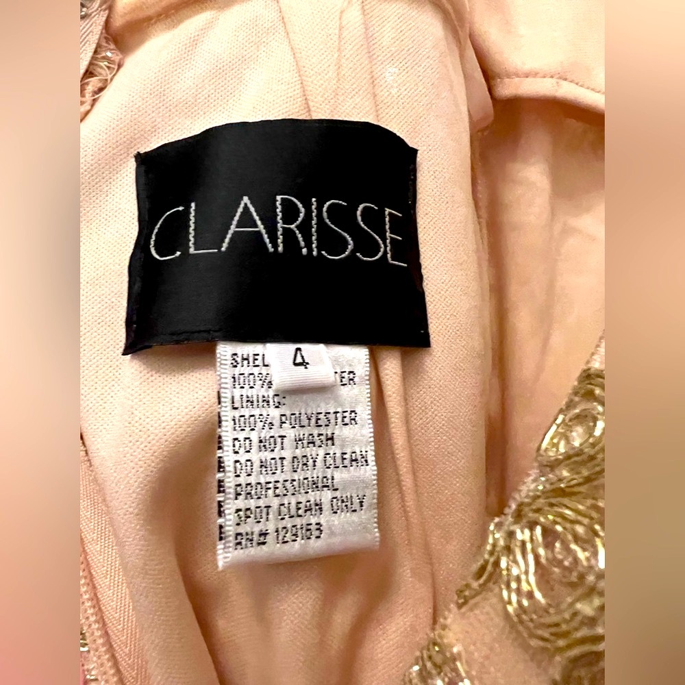Clarisse bateau mermaid gold sequin size 4 evening gown - Picture 15 of 15